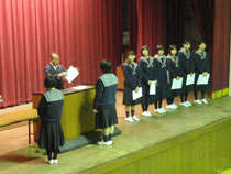 ３学期終業式・離任式