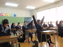 特進コース：センター試験に向けて壮行会