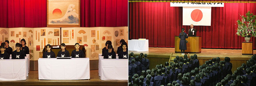 和歌披講会(1・2年)/卒業式