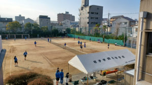 12/11（土）中学校を招待して練習試合（ソフトテニス部）